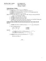 Kiểm tra HKI Toán 12