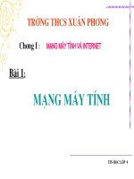 Bài 1 mạng máy tinh lớp 9