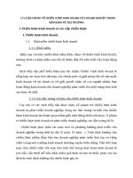 LÝ LUẬN CHUNG VỀ CHIẾN LƯỢC KINH DOANH CỦA DOANH NGHIỆP TRONG NỀN KINH TẾ THỊ TRƯỜNG