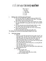 Kế hoạch bộ môn Toán - Lý năm học 2009 - 2010