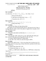 đề - đáp án thi HSG huyện lớp 8 năm học 2008-2009