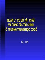CSVC và QL tài chính