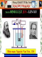 Tiết 16 - Bài 16  Định luật Jun - Len -Xơ