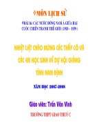 Bài 16. Các nước ĐNA giữa 2 cuộc chiến tranh