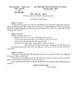 Đề thi HS giỏi cấp tỉnh môn Văn 2008