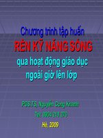 Rèn kỹ năng sống qua HĐGDNGLL