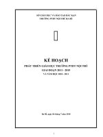kế hoạch PT GD 2011-2015