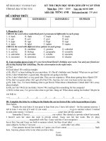 HỌC SINH GIỎI ANH VĂN