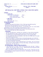 Kế hoạch Chuyên môn Năm học