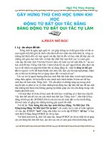 SKKN - Gây hứng thú cho học sinh khi học Động  Từ Bất Qui  Tắc bằng bảng Động Từ Bất Qui Tắt tự làm