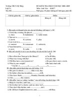 Đề Anh 7 HKII 08-09 đề 1
