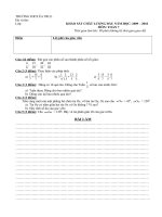 Kiem tra KSCL Dau nam học