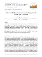 Endoreversible four-mass-reservoir chemical pump with diffusive mass transfer law