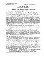 Tham luận nâng cao chất lượng GD bằng cánh chấm dứt dạy học Đọc - Chép