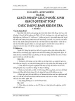 Giúp HS làm tốt các bài kiểm tra