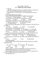 Kiểm tra Hóa 9 Tiết 57