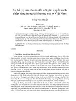 Hỗ trợ của tòa án giải quyết tranh chấp bằng trọng tài thương mại