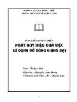 Phát huy hiệu quả việc sử dụng đồ dùng giảng dạy