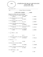 Đề thi giữa kỳ I