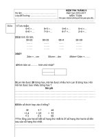 ĐỀ KIỂM TRA THÁNG 9-LỚP 2