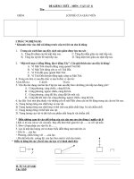 ĐỀ KT 1 TIẾT HKI vật lí 8 - chuẩn