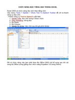 Doc tieng Anh trong Excel