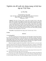 Nghiên cứu đề xuất xây dựng mạng xã hội học  tập tại Việt Nam