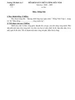 Đề Khảo sát đầu năm khối 5