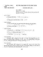 ĐỀ THI CHỌN HSG VÒNG TRƯỜNG