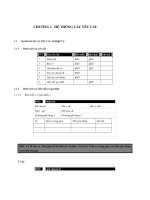 HỆ THỐNG CÁC YÊU CẦU