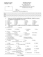 Đề thi học kỳ II lớp 10