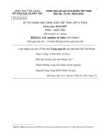 ĐÈ VÀ ĐÁP ÁN THI HSG VĂN 9 NH 2006-2007