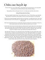 Chữa cao huyết áp
