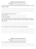 Đề Thi Khảo Sát Lớp 3