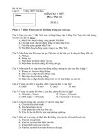 Kiểm Tra 1 Tiếit - Kì I. Lí 8.