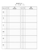 Mẫu kế hoạch giảng dạy theo tuần