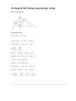 Áp dụng hệ thức lượng trong tam giác vuông.doc