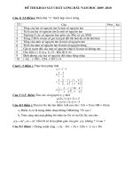 đề khảo sát chất lượng đầu năm ( Hot)