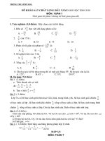 Đề + DA KSCL đầu năm toán 7 (2009-2010)