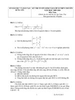 Đề thi vào 10 THPT chuyên Hưng Yên