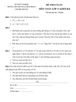 Đề thi 8 tuần- trườngTHPT chuyên Lê Hồng Phon