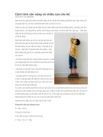 CACH TINH CAN NAG VA CHIEU CAO CHO BE