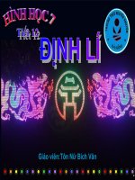Hình 7 Tiết 12: ĐỊNH LÍ