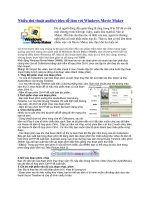 Hướng dẫn sử dụng Windows Movie Maker