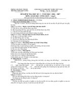 Đề kiểm tra học kì 1 lớp 8