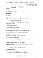 GIÁO ÁN ANH VĂN 9 HK I 2010