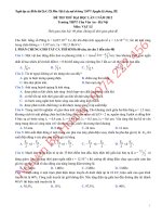 ĐỀ THI THỬ ĐẠI HỌC LẦN 1 NĂM 2012 Trường THPT Chu Văn An - Hà Nội Môn VẬT LÍ