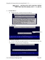 HƯỚNG DẪN VIẾT CHƯƠNG TRÌNH  TRÊN MÔI TRƯỜNG BORLAND C++ 3.1 (BC31)