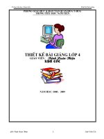 Giáo án Lớp 4 Tuần 35