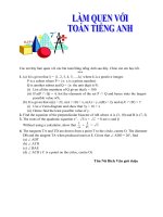 Làm quen toán tiếng Anh